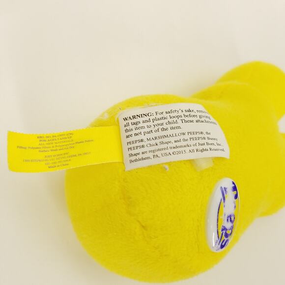 Peeps Bunny Plush 9" Cotton Candy & 6" Yellow Stuffed Animal Toy Lot 2 Just Born - Picture 9 of 13